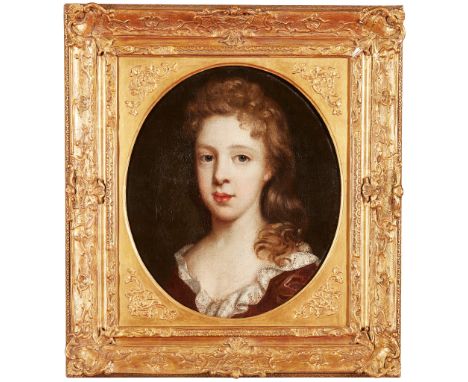 CIRCLE OF SIR PETER LELY (DUTCH 1618-1680) PORTRAIT OF A GIRL oil on canvas(42cm x 36cm (16.5in x 14in))