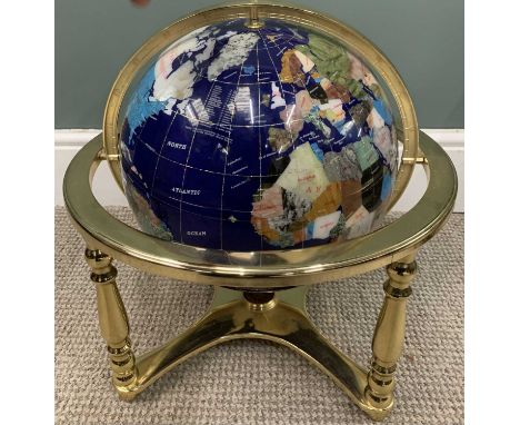 TERRESTRIAL MINERAL GLOBE in a gilt metal tripod stand, 43 (h) cmsProvenance: Private collection London