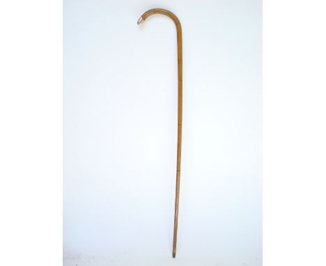 An early 20th Century walking stick with silver and cap. 