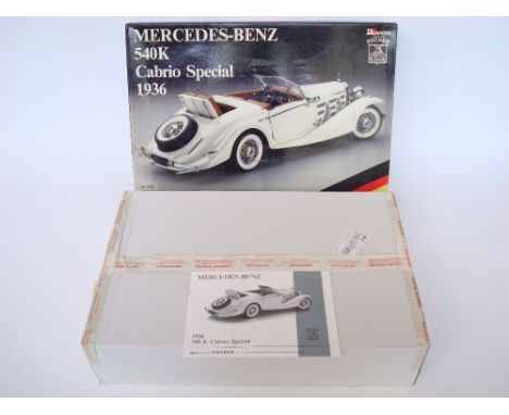 A Pocher 1/8 scale model Mercedes Benz 540 K cabrio special 1936, unassembled in box. 