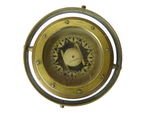 A early 20th century naval compass, believed to be from military motor torpedo vessel 'Zeus' 