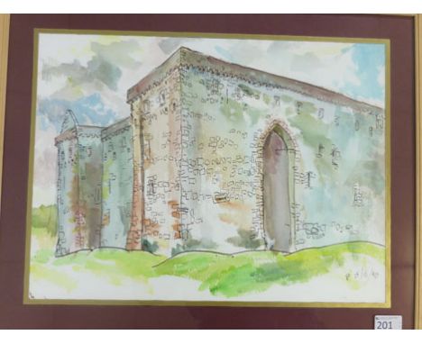 Phyllis Isobella Pearsall MBE (1906-1996),
'Hermitage Castle- border stronghold of the Soulis family',
initialled and dated 2