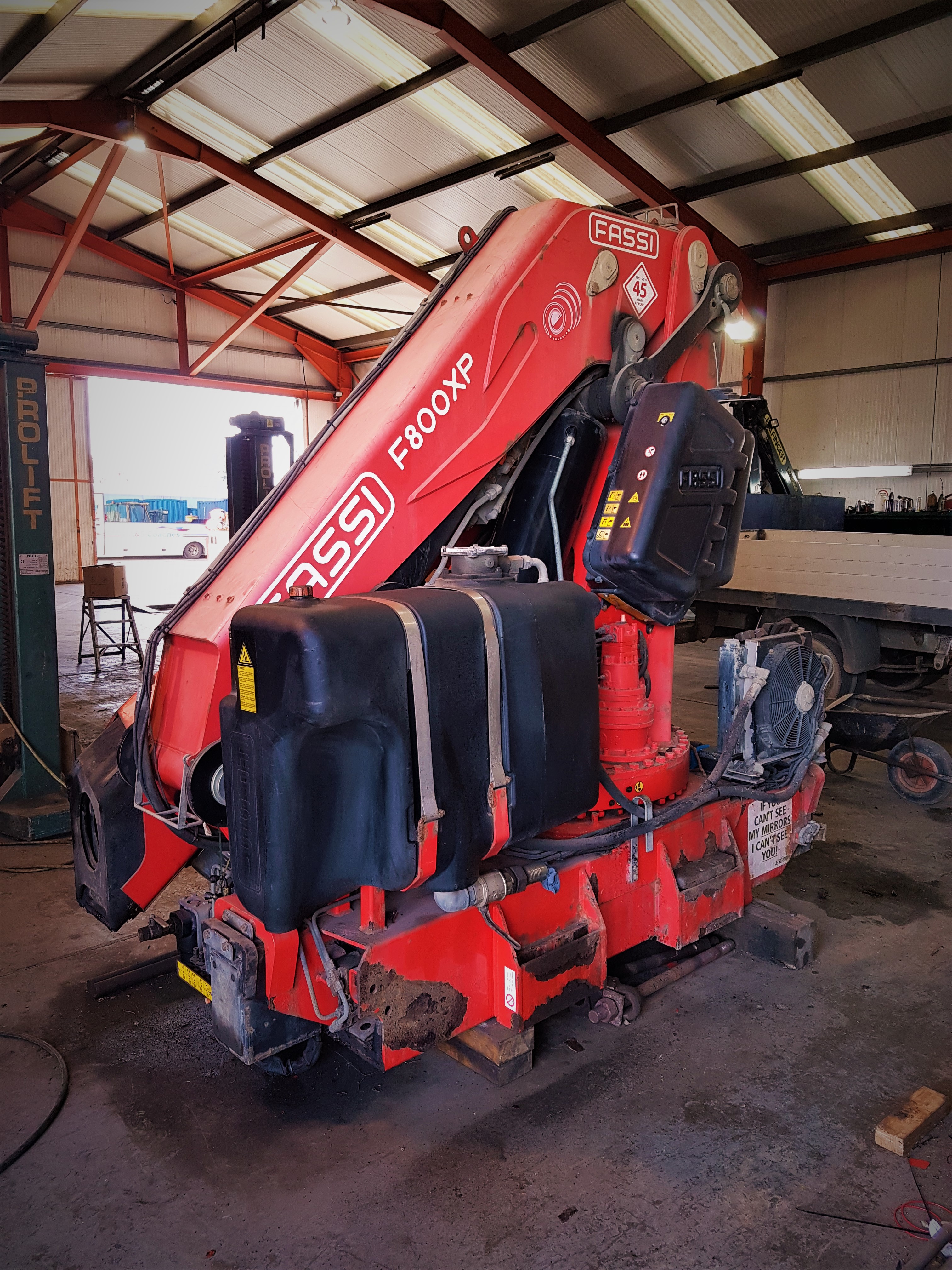 2009, used FASSI F800BXP.26 Crane for Lorry Loader Comes fully equipped