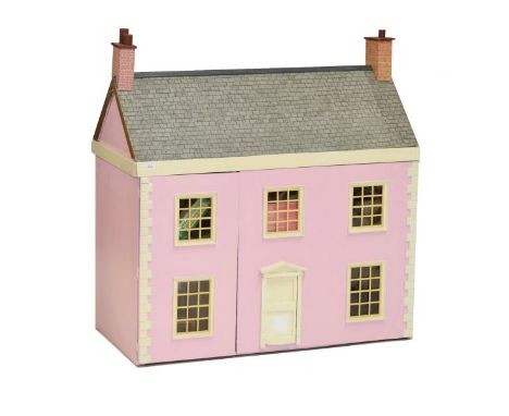 Model kit dolls house in the style of a Georgian manor, having one bedroom, one bathroom, one kitchen and one living room (4 