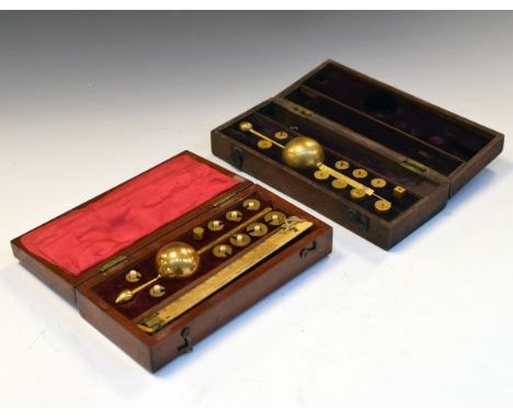 19th Century cased Sikes Improved Hydrometer 'Made only by Dring &amp; Fage 20 Tooley St. near London Bridge' (plaque to hing