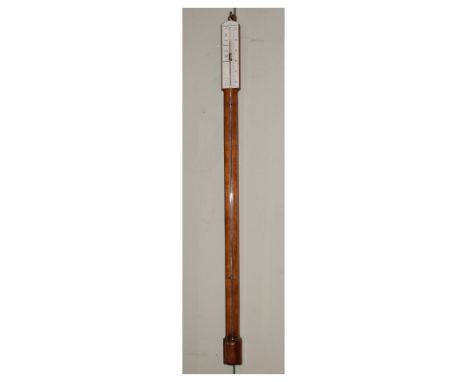 Mahogany-cased 'Universal Barometer 1857', L.P. Casella, London, scale reading from 26 to 31 inches of pressure, slender trun