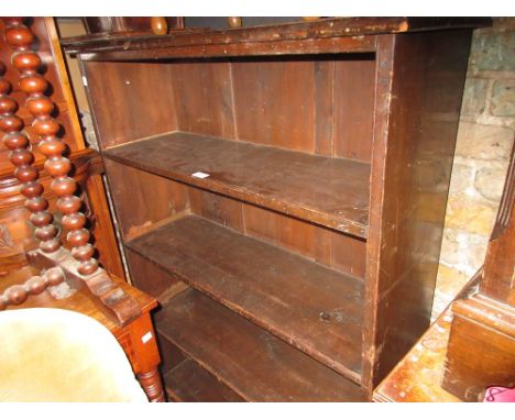 Victorian mahogany four shelf open bookcase