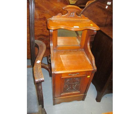 Victorian walnut coal purdonium, together with a Victorian rectangular stretcher table on bobbin supports