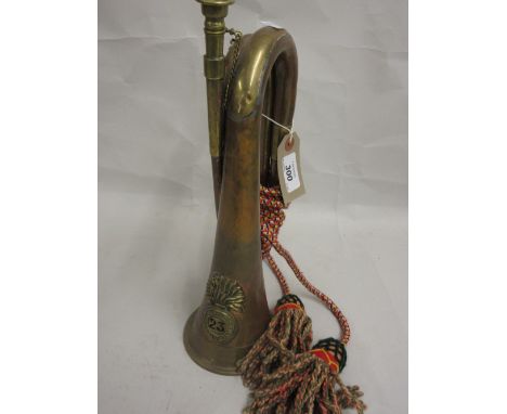Royal Welsh Fusiliers copper and brass mounted bugle