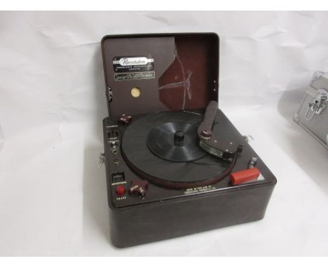 Recordon brown Bakelite vinyl disc recorder