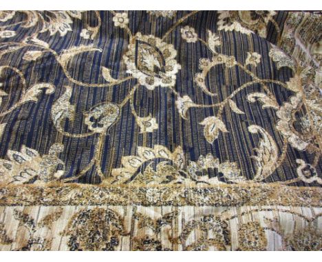 Blue ground machine woven Ziegler style carpet, 2.8m x 2m