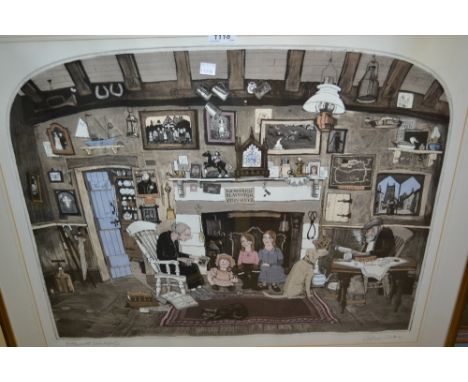 Graham Clarke, signed coloured etching, ' Nethercott ' (artists proof), 20.75ins x 26.5ins