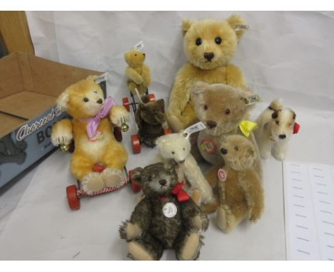 Steiff Limited Edition British Collector's bear 1906 together with seven other various Steiff toys and bears