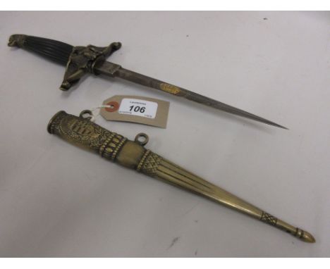 World War II Hungarian pilot officer's dress dagger with scabbard, the blade inscribed and dated 1944