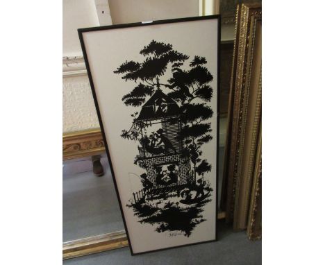 Bjorn Wiinblad designed set of four 1970's laminate printed Four Seasons panels, signed in print, 46ins x 20ins each