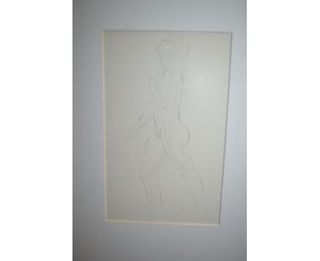 After Eric Gill, lithograph, female nude No. 9 (stamped verso), from a series of drawings, printed by Gill and Hague, 1940, u