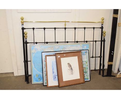Modern brass and iron double bed frame