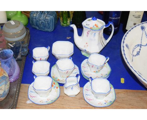 Floral decorated "Wisteria" Old English part tea set