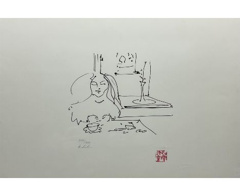 John Lennon (British 1940-1980): 'Morning Coffee' limited edition lithograph signed and numbered 220/300 by Yoko Ono in penci