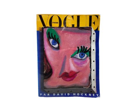 A copy of Vogue, Paris no. 662 December 1985 'Par David Hockney' (British 1937-): a special edition edited by Hockney, featur