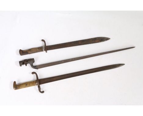 German M1871 Sword Bayonet by the maker Alex Coppel, Solingen, maker stamped to one side of ricasso, Imperial crown over 'Erf