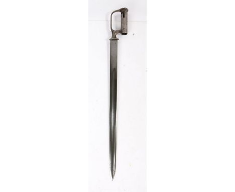 East India Company Socket/Sword Bayonet, straight steel fullered blade, one side of the ricasso is marked '6' over '88' over 