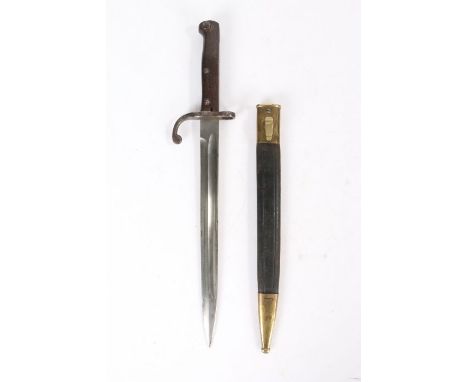 Brazilian M1908 Knife Bayonet for use with the Mauser 7mm M1908 Rifle produced in Brazil, this example made in Germany by the