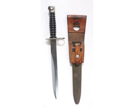 Swiss Stgw 57 Knife Bayonet, maker marked to the Swiss firm Wenger to one side of the ricasso, serial number W 674980 stamped