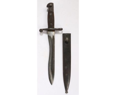 Spanish Mauser Model 1941 Bolo Bayonet , steel blade marked for the Toledo Arsenal on one side of the ricasso, '8687 B' stamp