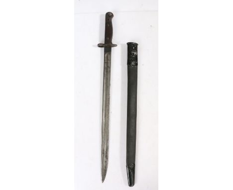 First World War British 1907 Pattern bayonet by Robert Mole &amp; Sons, marked to one side of the ricasso with crown over 'ER