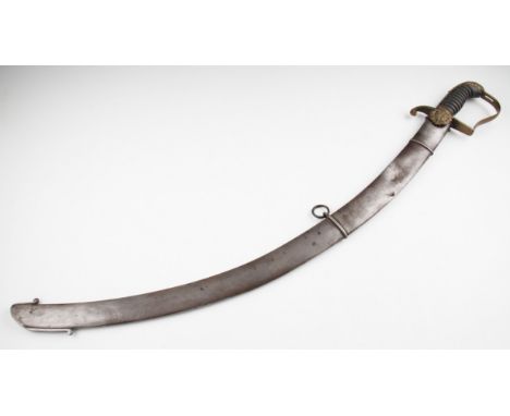 A Georgian Cavalry sabre scabbard inscribed George Reddell, 138 Jermyn street Piccadilly.