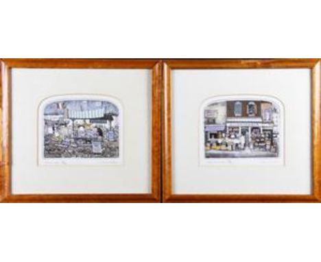 GRAHAM CLARKE (b. 1941) A set of four framed, signed, numbered '288/400' and titled in pencil to margin, 'Carte Antico', 'Tra
