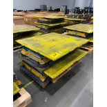 (2x) Bishamon 4,000 LB. Capacity Pneumatic Lift Tables, 4' X 4' Platform ***$20 LOADING FEE WILL BE