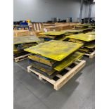 (2x) Bishamon 4,000 LB. Capacity Pneumatic Lift Tables, 4' X 4' Platform ***$20 LOADING FEE WILL BE