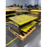 (2x) Bishamon 4,000 LB. Capacity Pneumatic Lift Tables, 4' X 4' Platform ***$20 LOADING FEE WILL BE