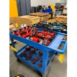 Cart w/ Milwaukee Cordless Tools, (6x) 3/8" Impact Wrenches, (2x) 1/4" Impact Drivers, (1x) 3/8" Ham