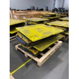 (2x) Bishamon 4,000 LB. Capacity Pneumatic Lift Tables, 4' X 4' Platform ***$20 LOADING FEE WILL BE