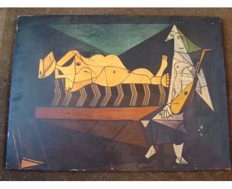 A print on board. 72 x 53cm. 