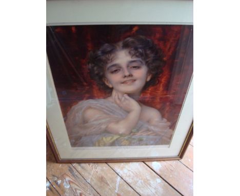 An early 20th Century chromolithograph advertising calendar print ''Never too late to mend'' for Chapman & Son, printed by Al