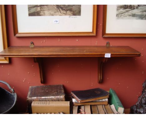 An oak shelf, 81cm .long. 