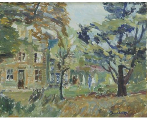 DUNLOP, RONALD OSSORY RA (1894-1973) Irish (AR), The Garden Party, oil on board, signed and framed. 40 cm x 50 cm.