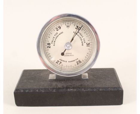 A Lennie Edinburgh chrome desk barometer