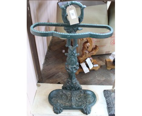 A Victorian iron stick stand