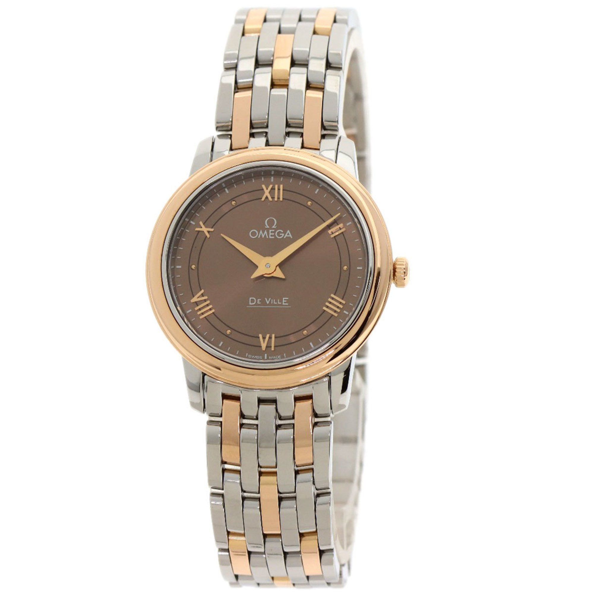 OMEGA 424.20.27.60.13.001 De Ville Prestige Watch Stainless Steel SSxK18RG K18RG Ladies