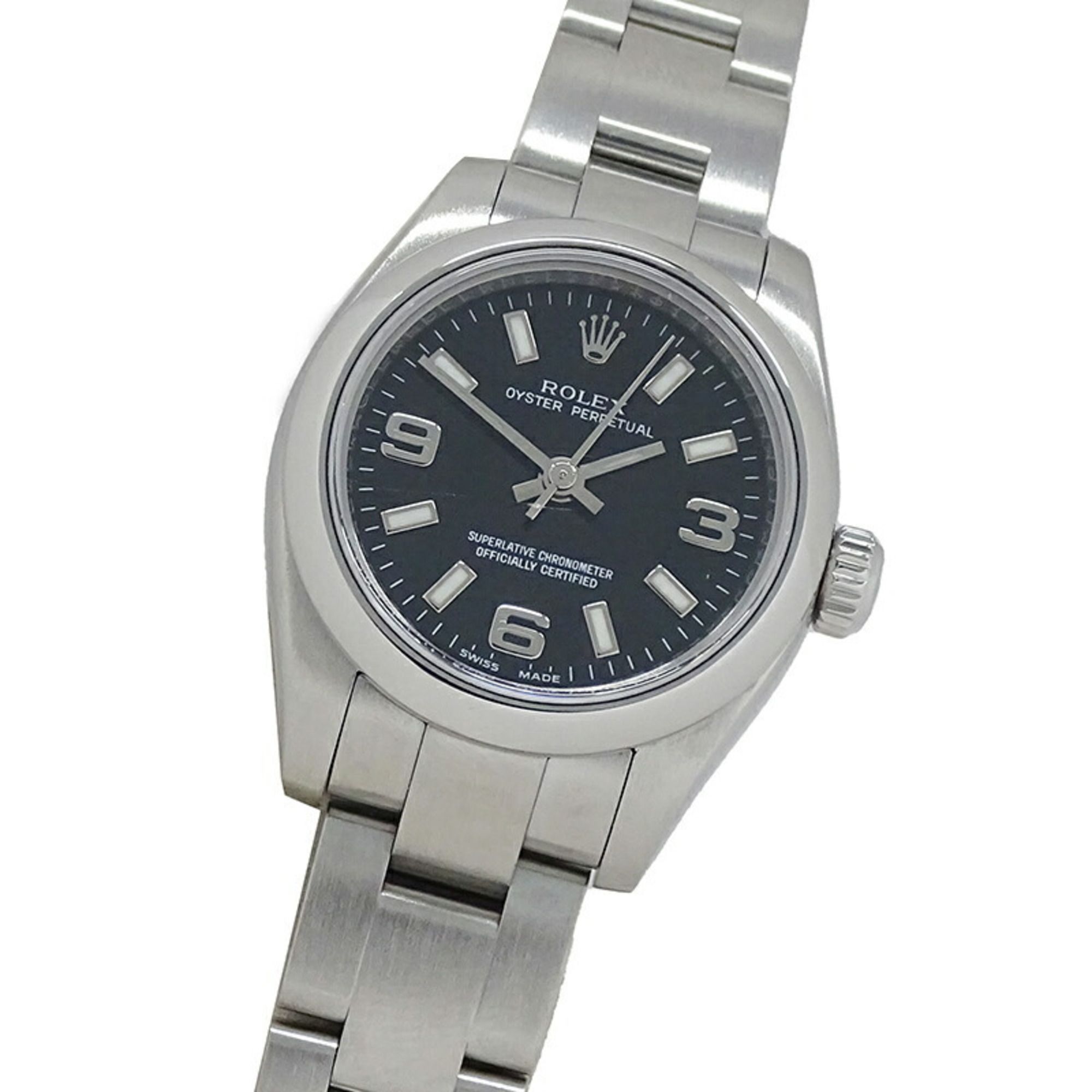 Rolex ROLEX Oyster Perpetual 176200 M Series Watch Women's Automatic AT Stainless Steel SS Silver Bl