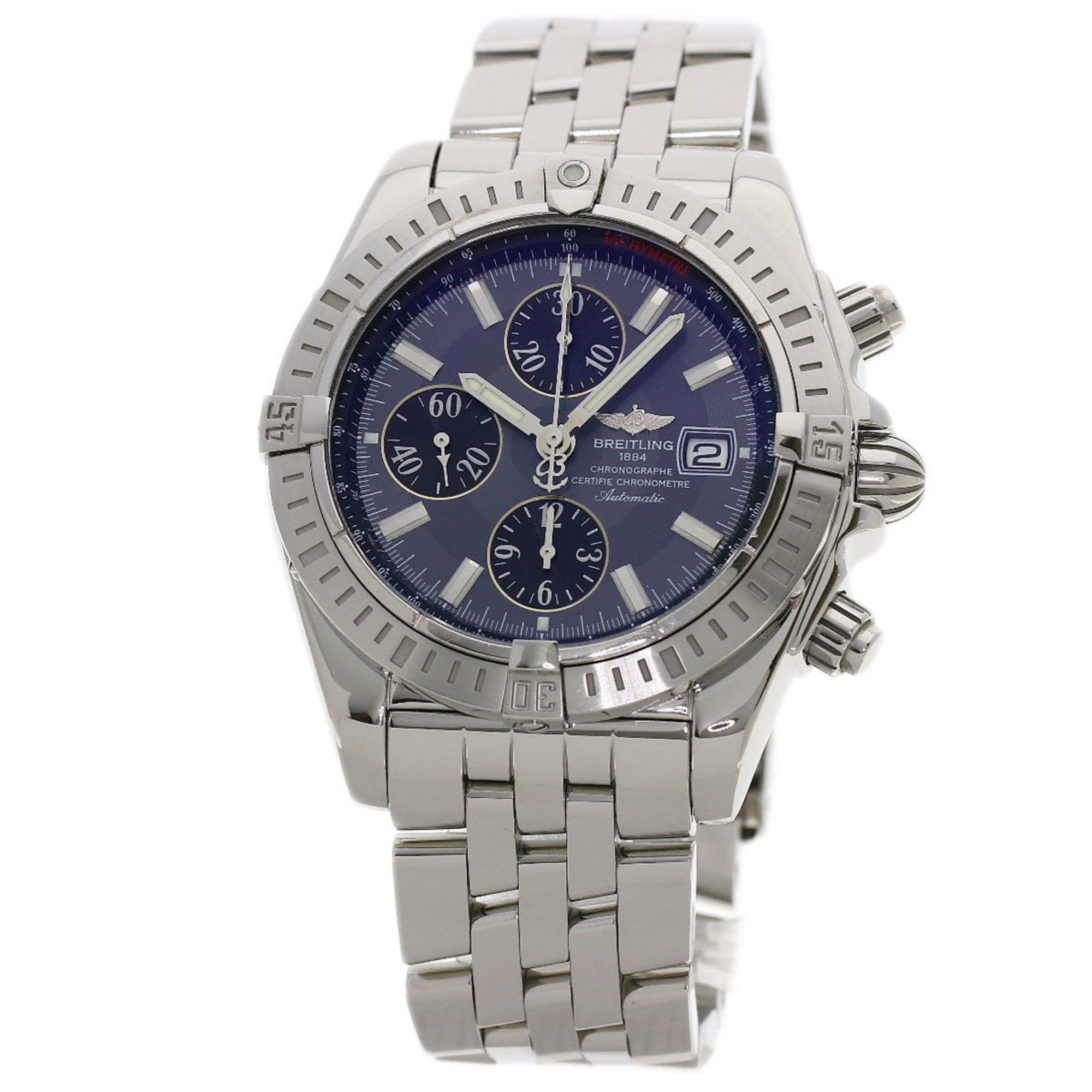BREITLING A13356 Chronomat Evolution Watch Stainless Steel SS Men's