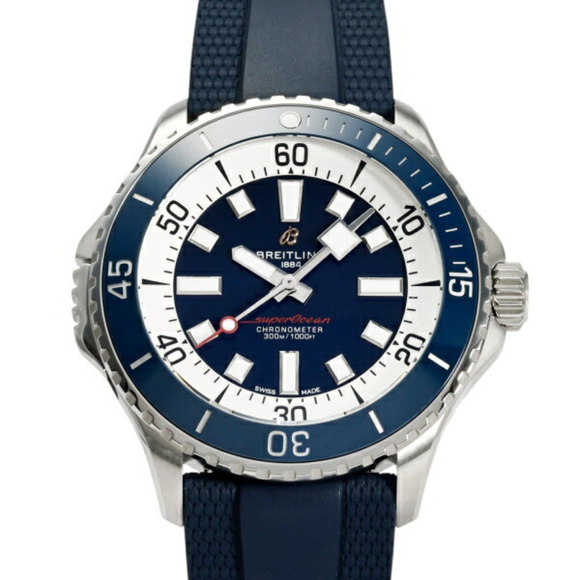 BREITLING Superocean Automatic 46 A17378E71C1S1 Blue/White Dial Men's Watch __