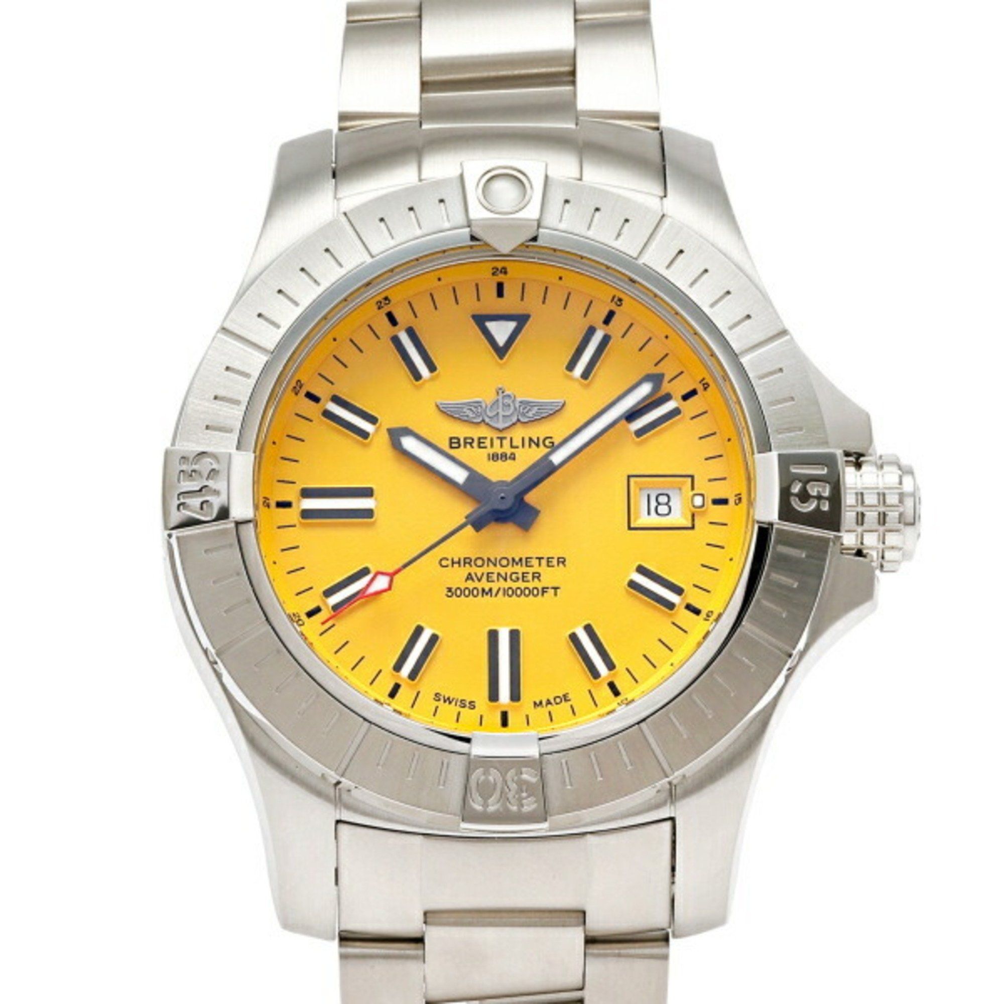 BREITLING Avenger Automatic 45 Seawolf A17319101I1A1 Yellow Dial Men's Watch __