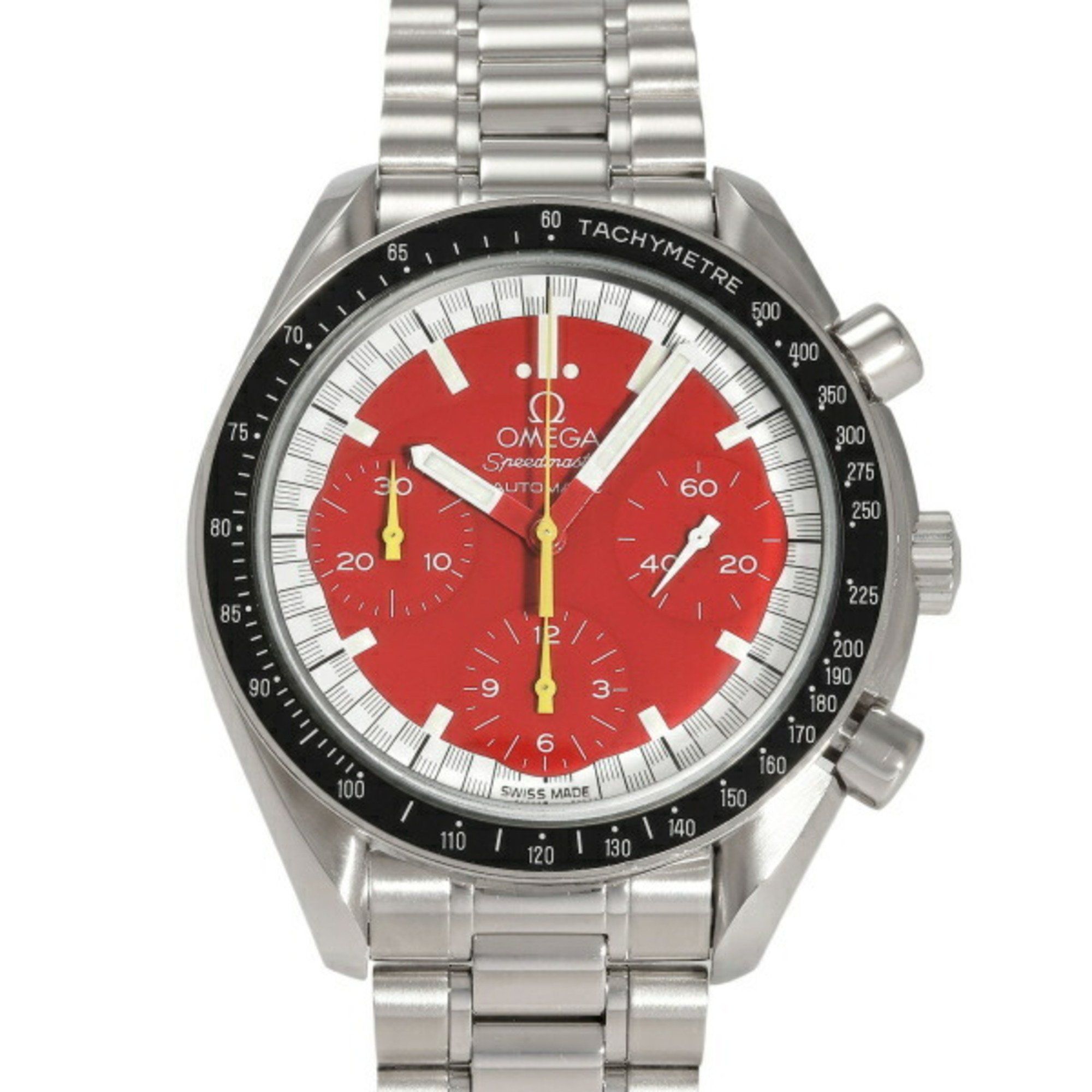 OMEGA Speedmaster Michael Schumacher collaboration model 3510.61.00 Red dial Men's watch __