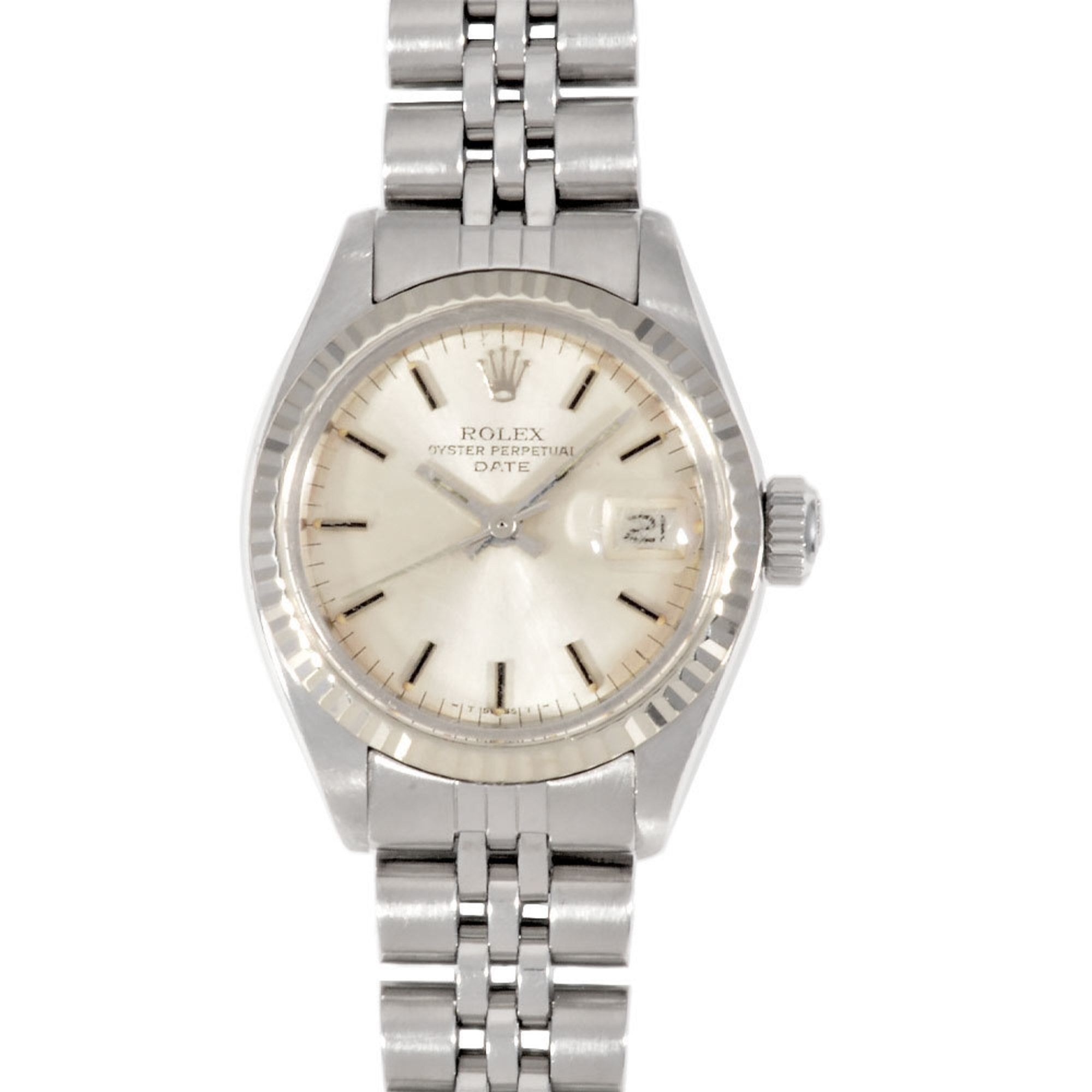 Rolex ROLEX 6917 Oyster Perpetual Date Watch Automatic Silver Dial Ladies